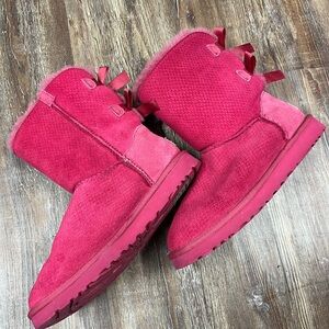 Y2K Pink UGG Bailey Bow II boots